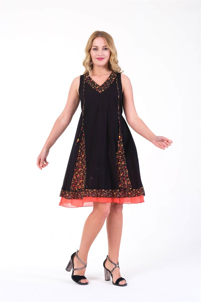 OTANTİK ETNİK GİYİM  YAZLIK ELBİSE ERC COLLECTİON 4544 K-S