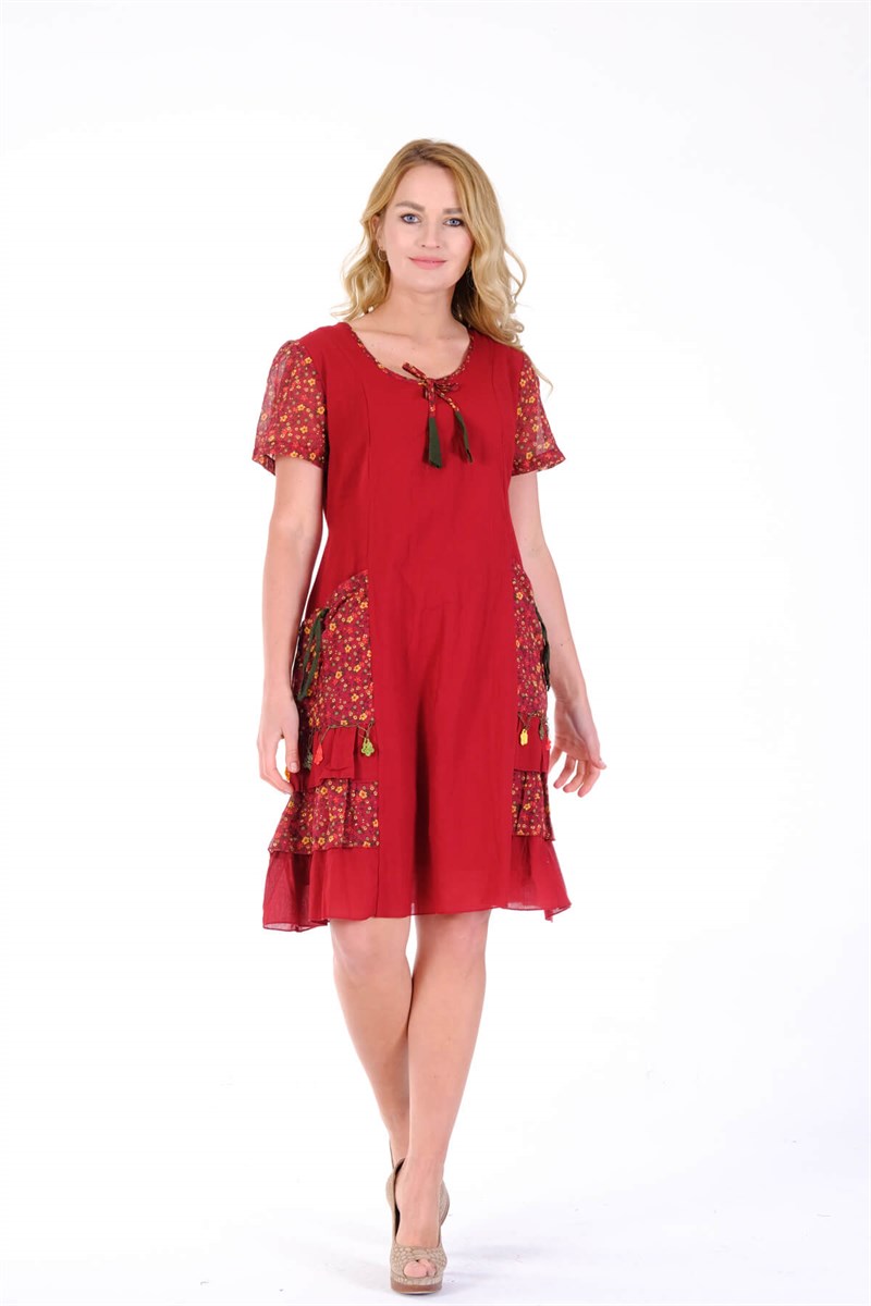 OTANTİK ETNİK GİYİM  YAZLIK ELBİSE ERC COLLECTİON 4538 BO