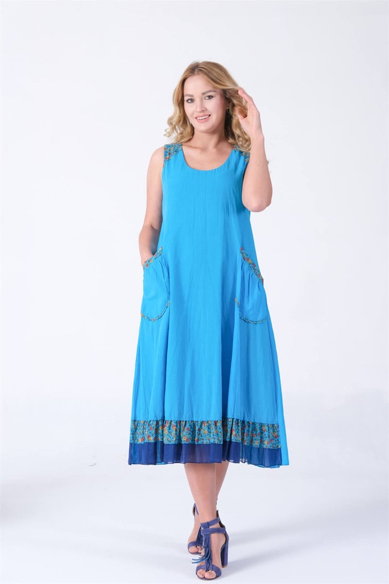 OTANTİK ETNİK GİYİM  YAZLIK ELBİSE ERC COLLECTİON 4512 T