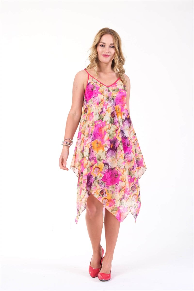 OTANTİK ETNİK GİYİM  YAZLIK ELBİSE ERC COLLECTİON 4607-F