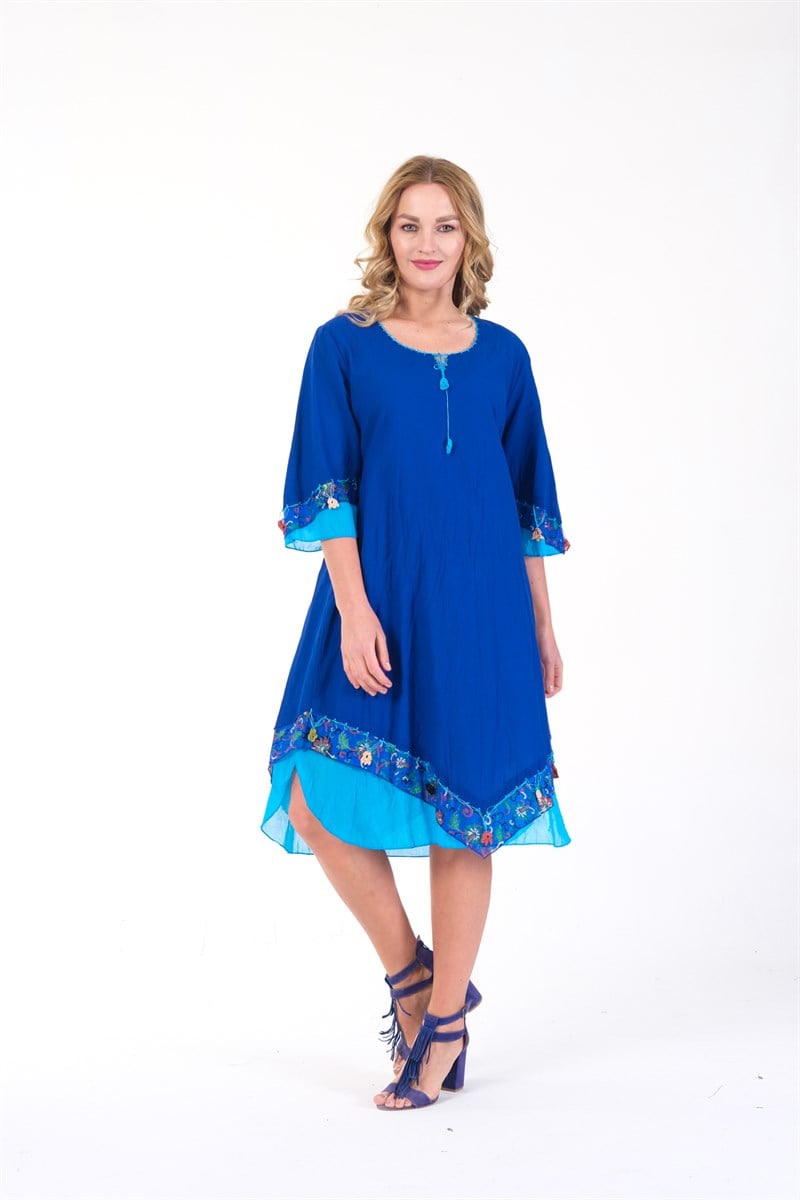OTANTİK ETNİK GİYİM  YAZLIK ELBİSE ERC COLLECTİON 4574 S