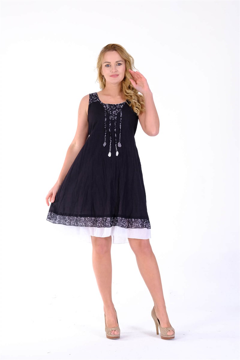 OTANTİK ETNİK GİYİM  YAZLIK ELBİSE ERC COLLECTİON 3837 S-B
