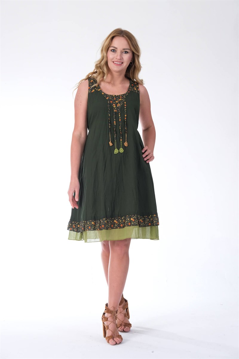 OTANTİK ETNİK GİYİM  YAZLIK ELBİSE ERC COLLECTİON 3837 KY