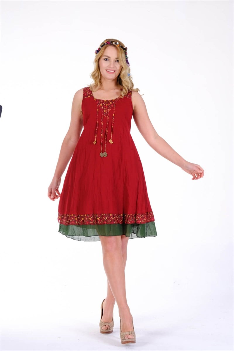 OTANTİK ETNİK GİYİM  YAZLIK ELBİSE ERC COLLECTİON 3837 BO
