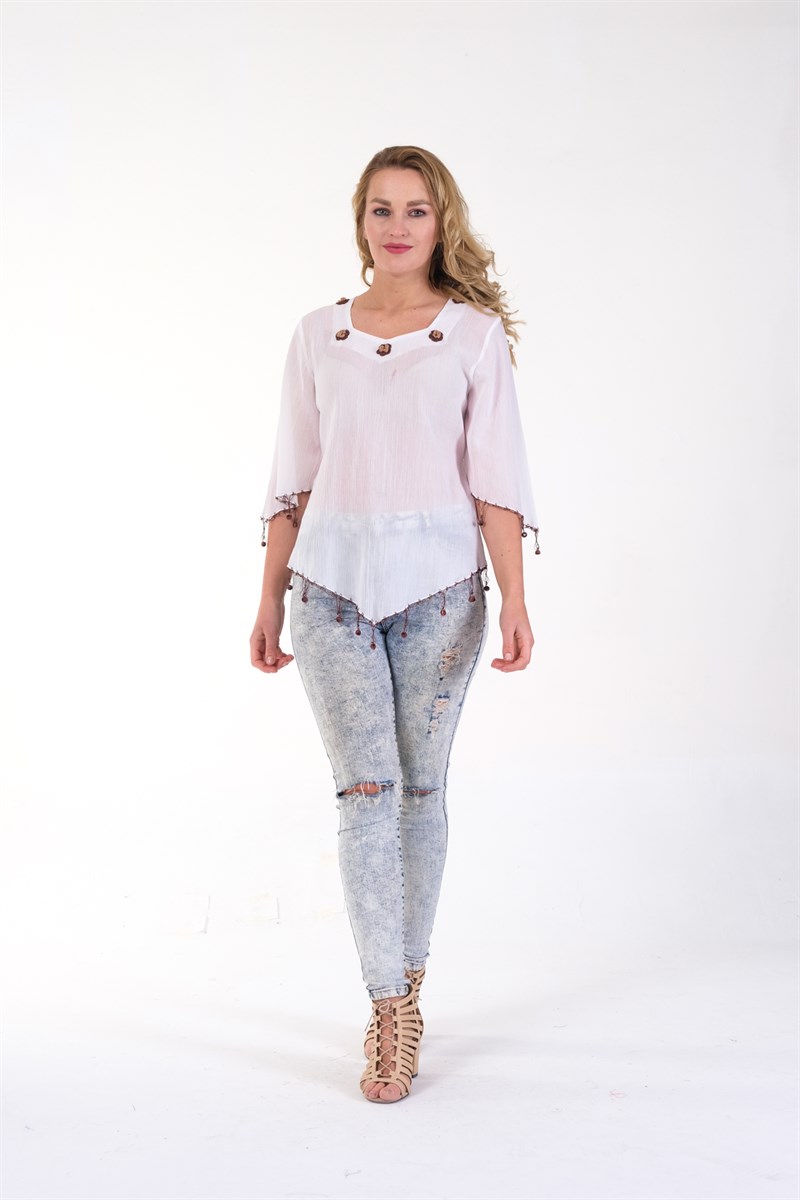 OTANTİK ETNİK GİYİM  YAZLIK ELBİSE ERC COLLECTİON 4509-B