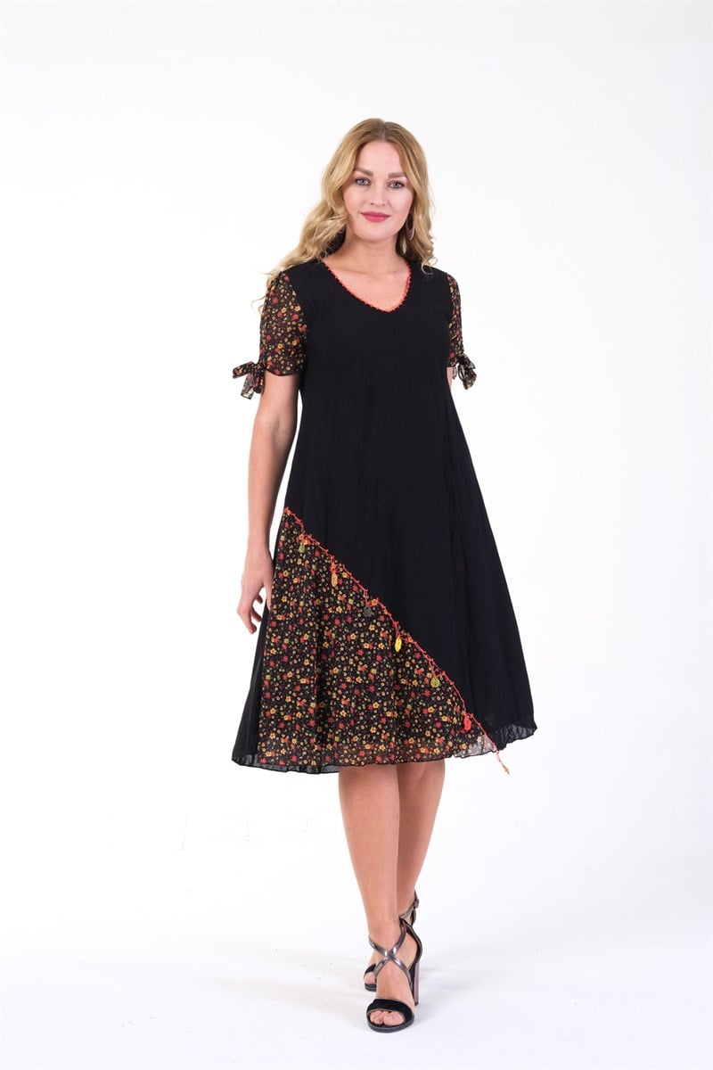 OTANTİK ETNİK GİYİM  YAZLIK ELBİSE ERC COLLECTİON 4531 Sİ