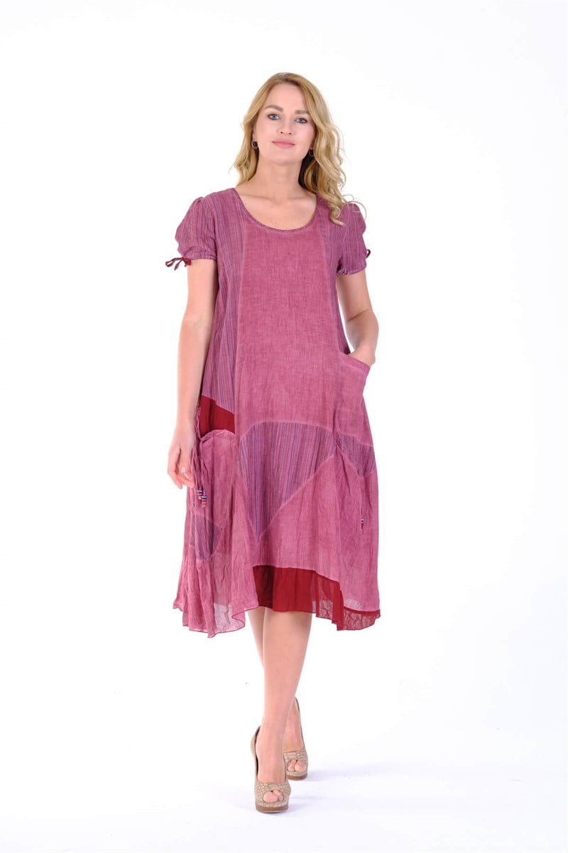 OTANTİK YAZLIK PAMUKLU ELBİSE ERC COLLECTİON 3862 B