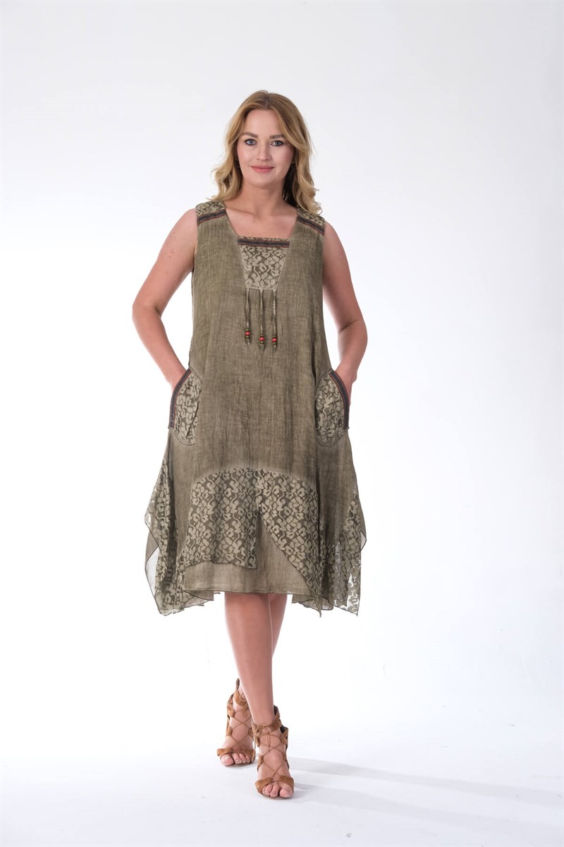 OTANTİK YAZLIK PAMUKLU ELBİSE ERC COLLECTİON 4540H