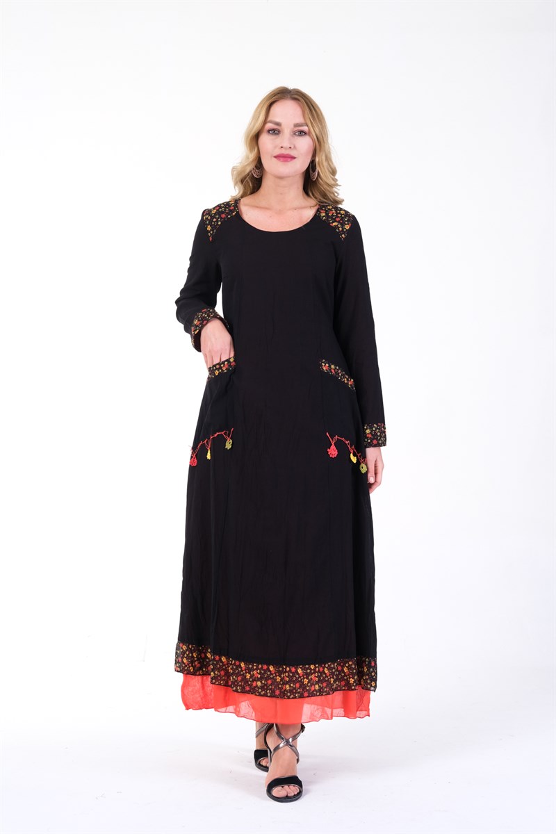 OTANTİK YAZLIK PAMUKLU ELBİSE ERC COLLECTİON 4572 Sİ