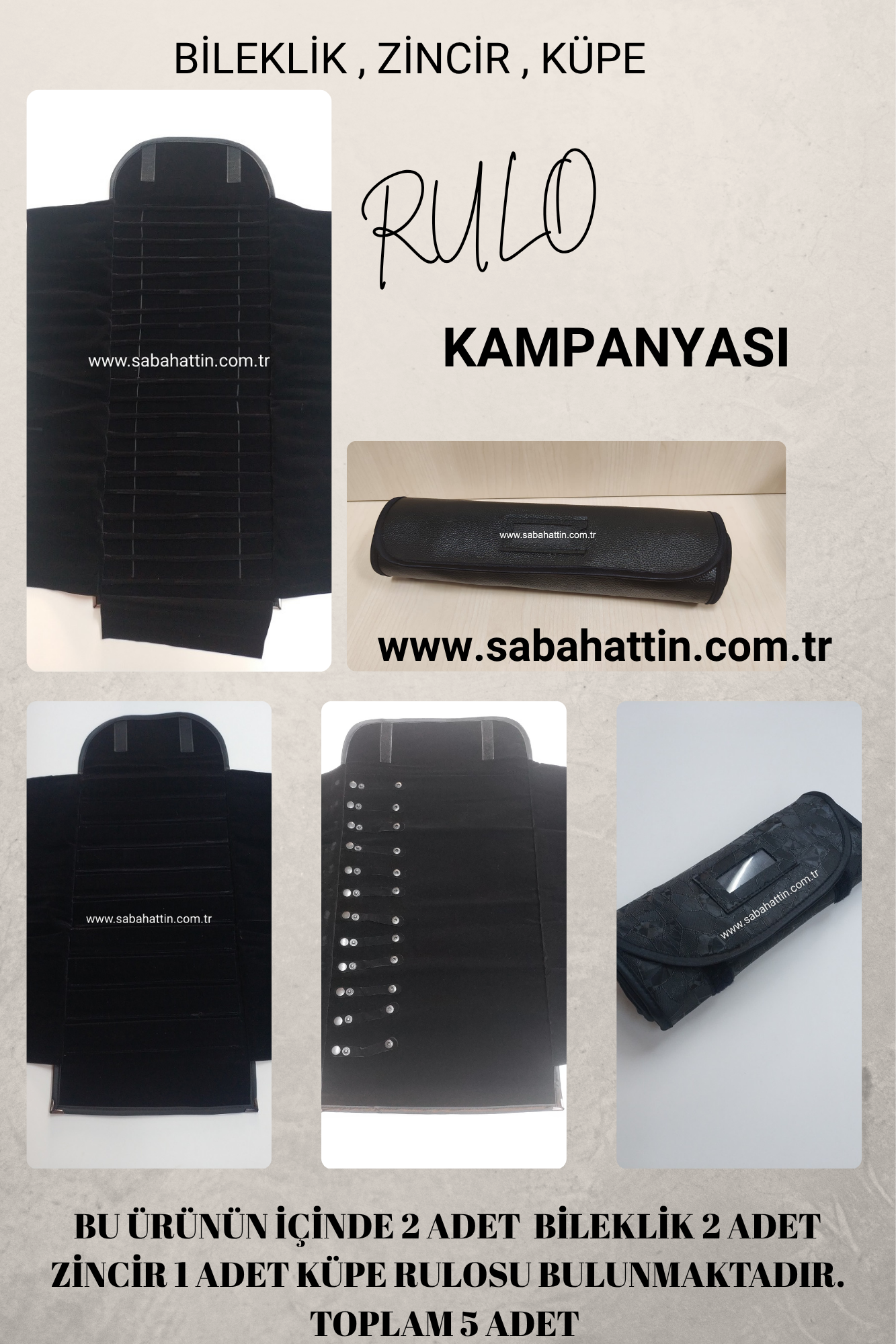 5 ADET TOPTAN KUYUMCU RULOSU 