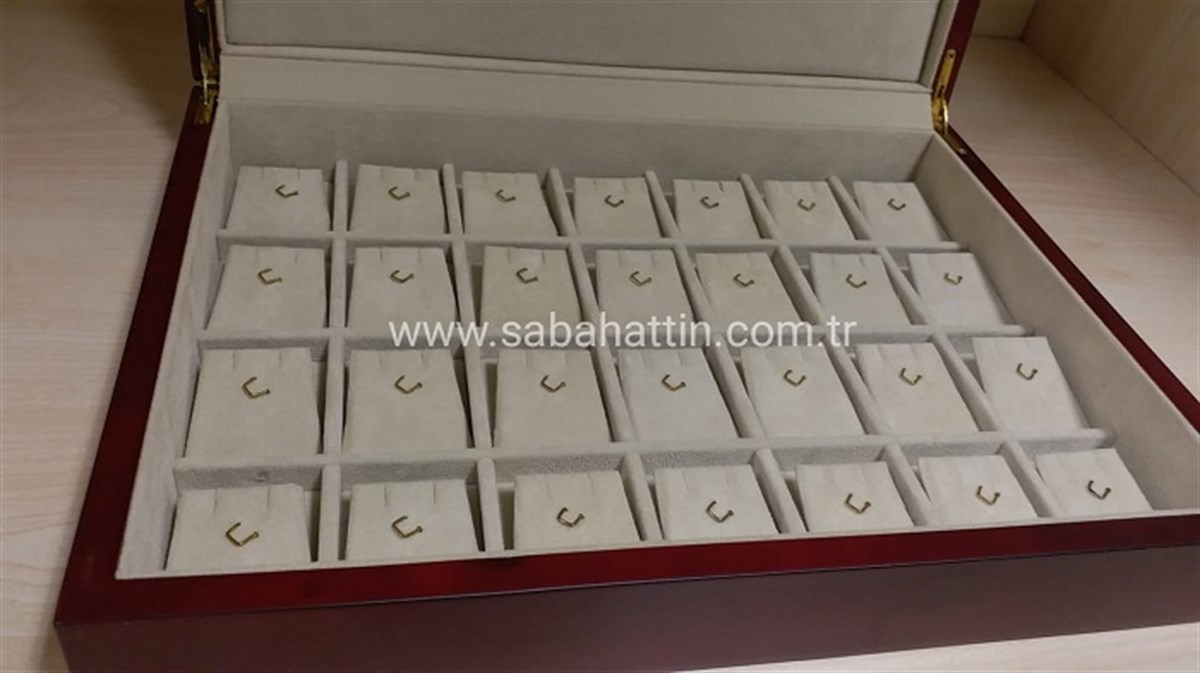 AHŞAP KOLEKSİYON KÜPE KUTUSU, WOODEN COLLECTION EARING BOX
