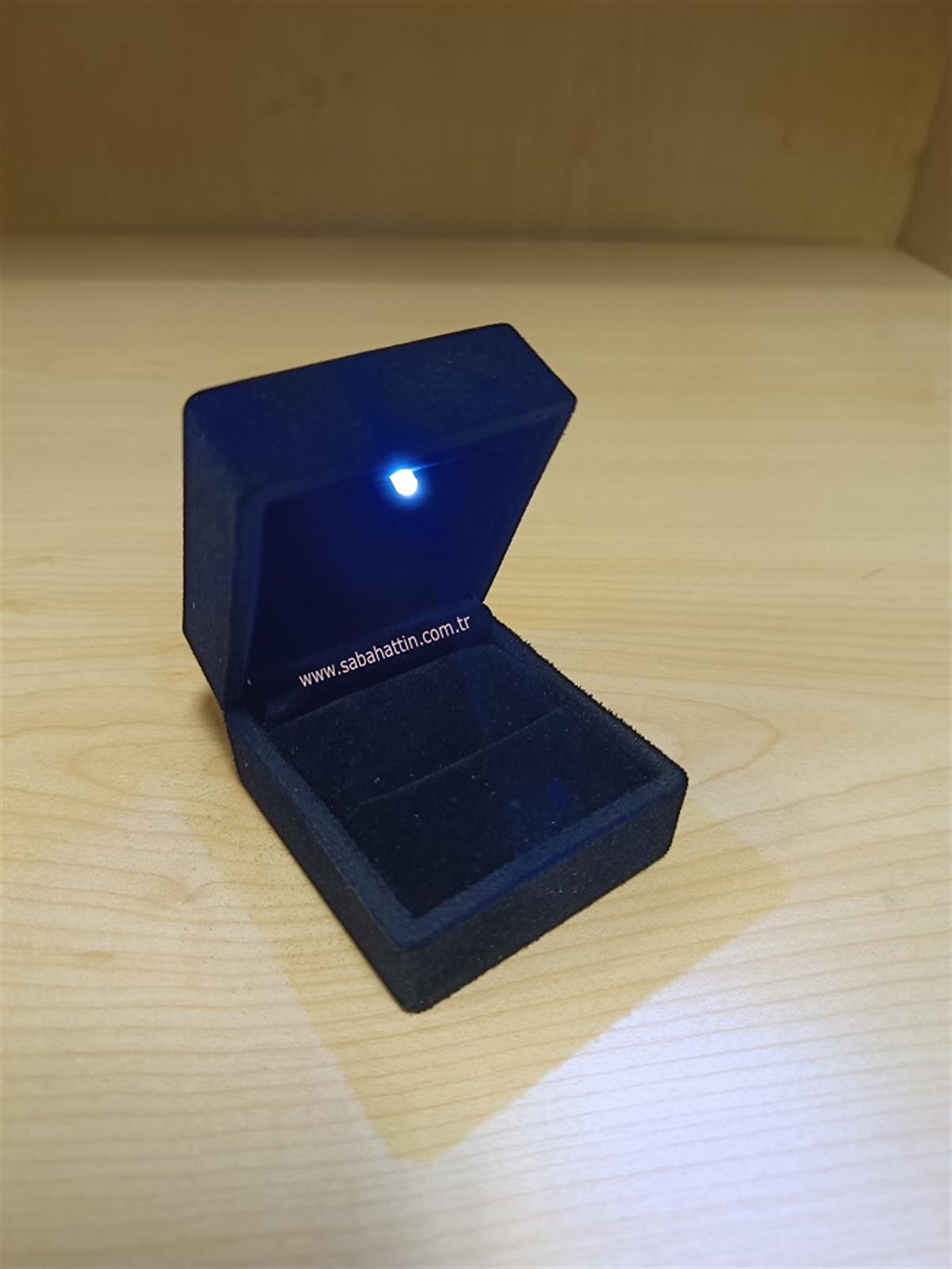 TOPTAN KADİFE IŞIKLI YÜZÜK KUTUSU, WHOLESALE VELVET RING BOX WITH LIGHT