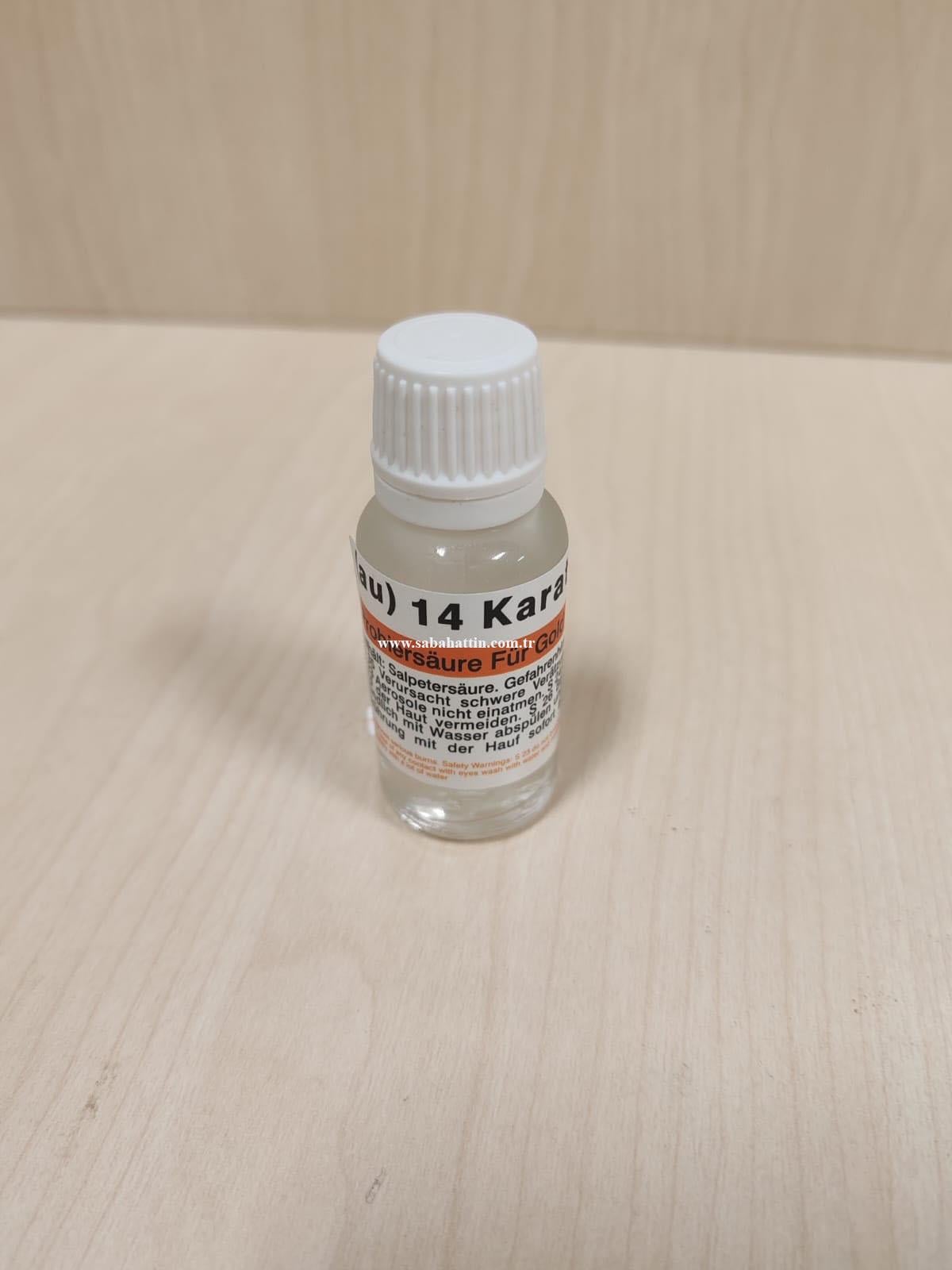 14K İTHAL ALTIN AYAR SUYU, 14K IMPORTED GOLD TESTING WATER