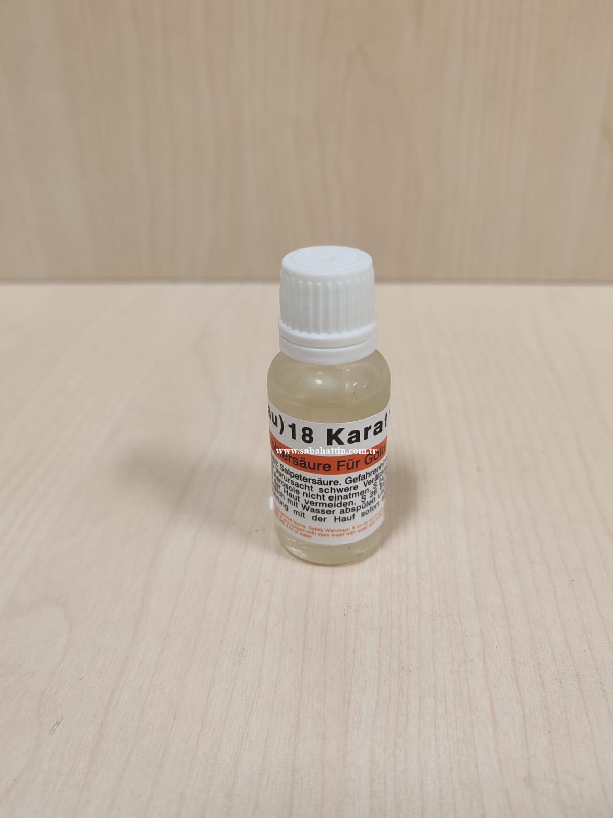 18K İTHAL ALTIN AYAR SUYU, 18K IMPORTED GOLD TESTING WATER