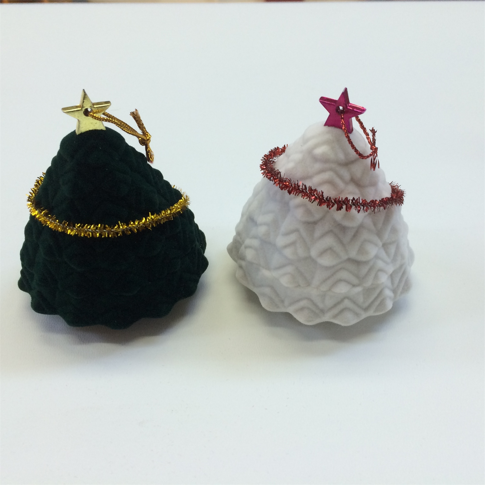 KADİFE ÇAM AĞACI YÜZÜK KUTUSU, VELVET PINE TREE JEWELRY RING BOX , SUEDE PINE TREE JEWELRY RING BOX