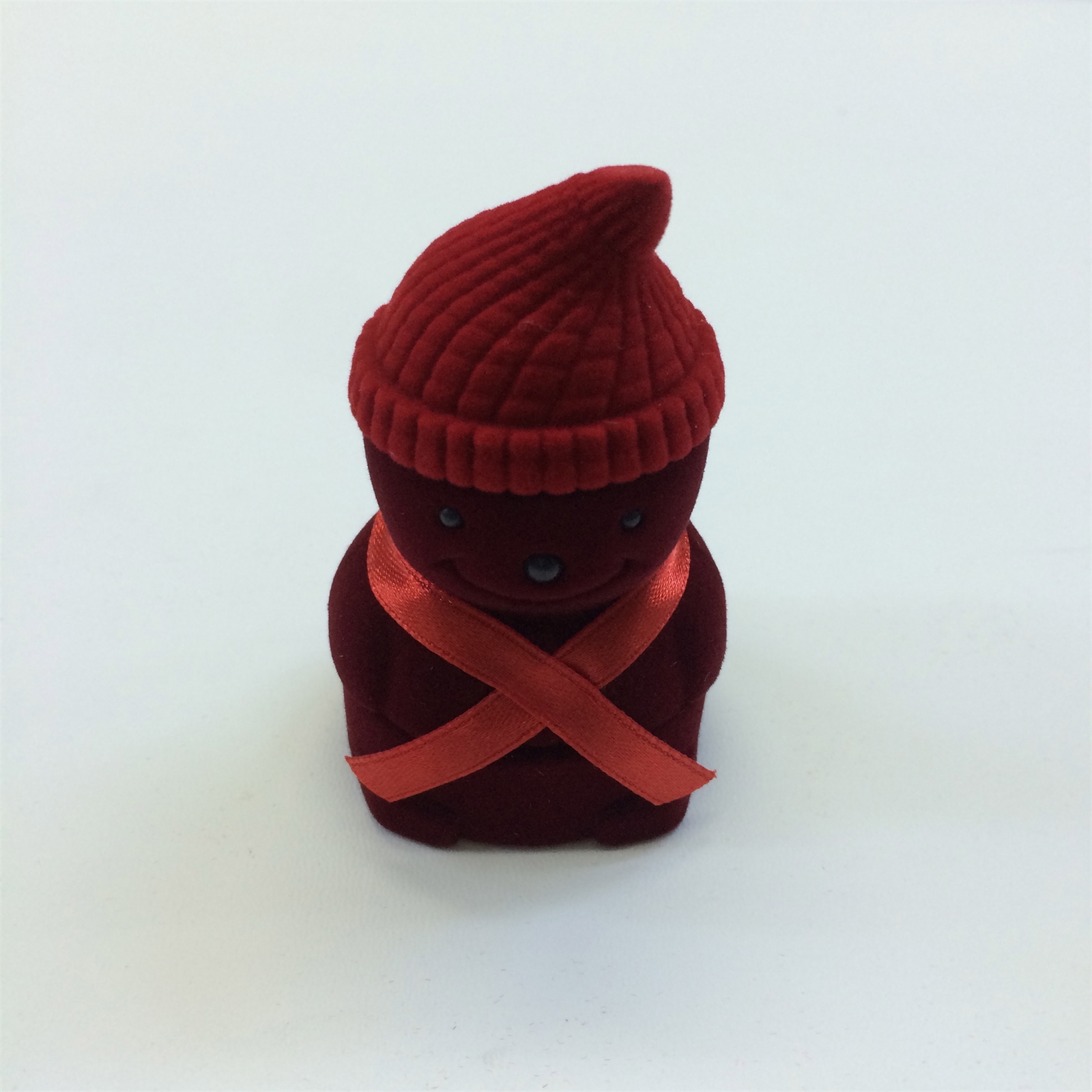 KADİFE KARDAN ADAM YÜZÜK KUTUSU, VELVET SNOWMAN JEWELRY RING BOX , SUEDE SNOWMAN JEWELRY RING BOX