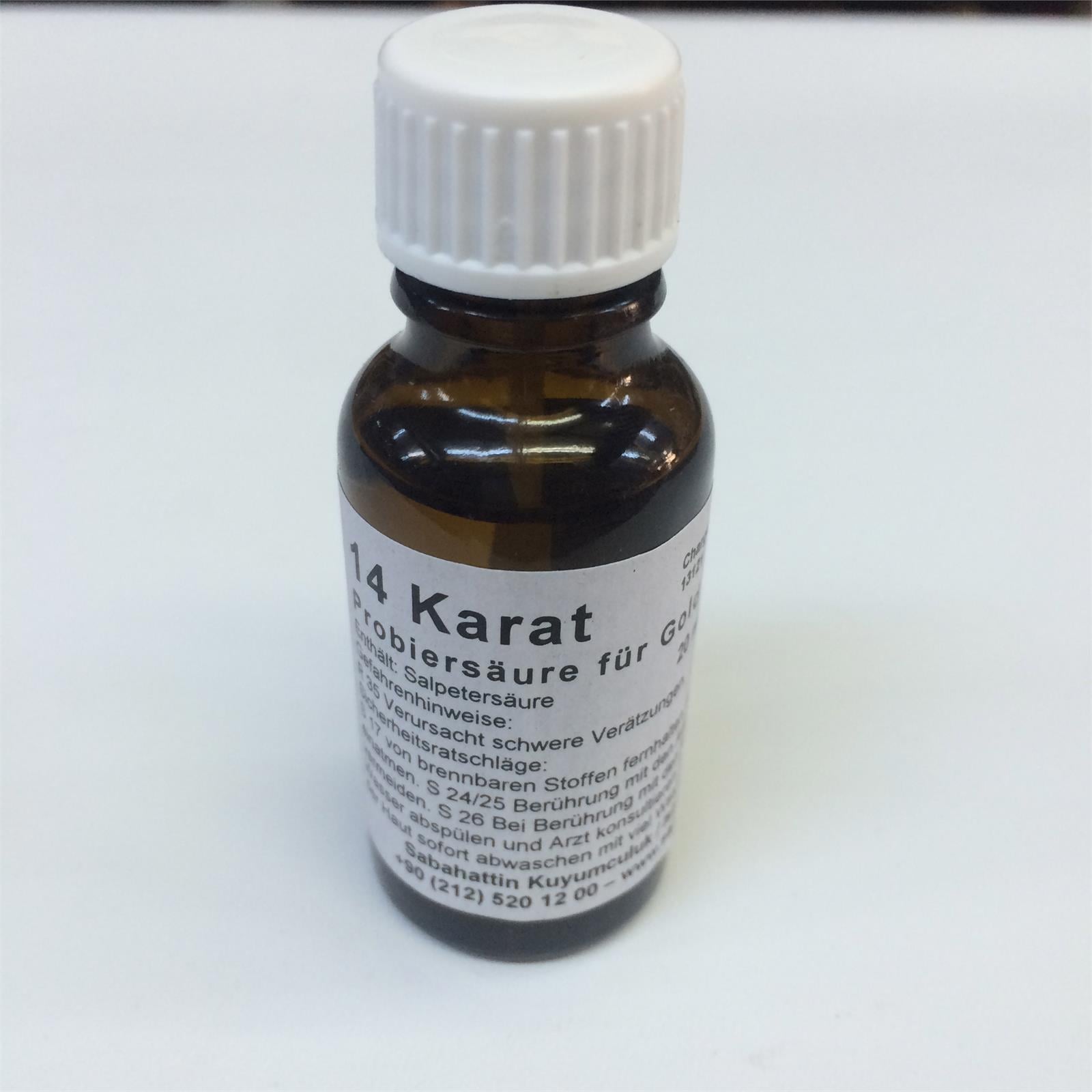 14K ALMAN ALTIN AYAR SUYU, 14K ORGİNAL ALMAN AYAR SUYU, 14K GOLD TESTING ACID, 14K ORGINAL GERMANY GOLD TESTING