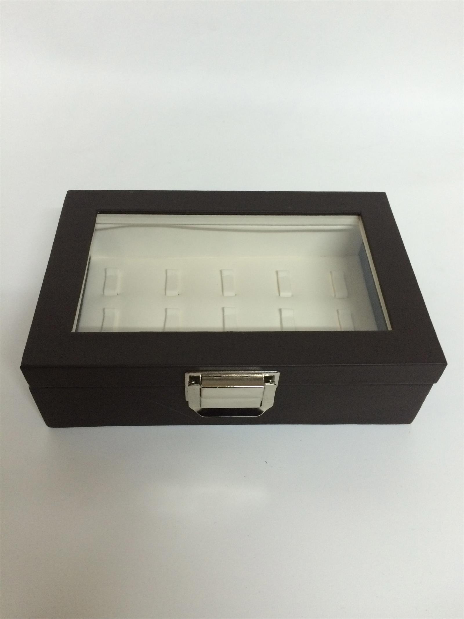 YÜZÜK KUTUSU CAMLI ÇOKLU , RING BOX  FOR MANY RING  WITH WINDOW
