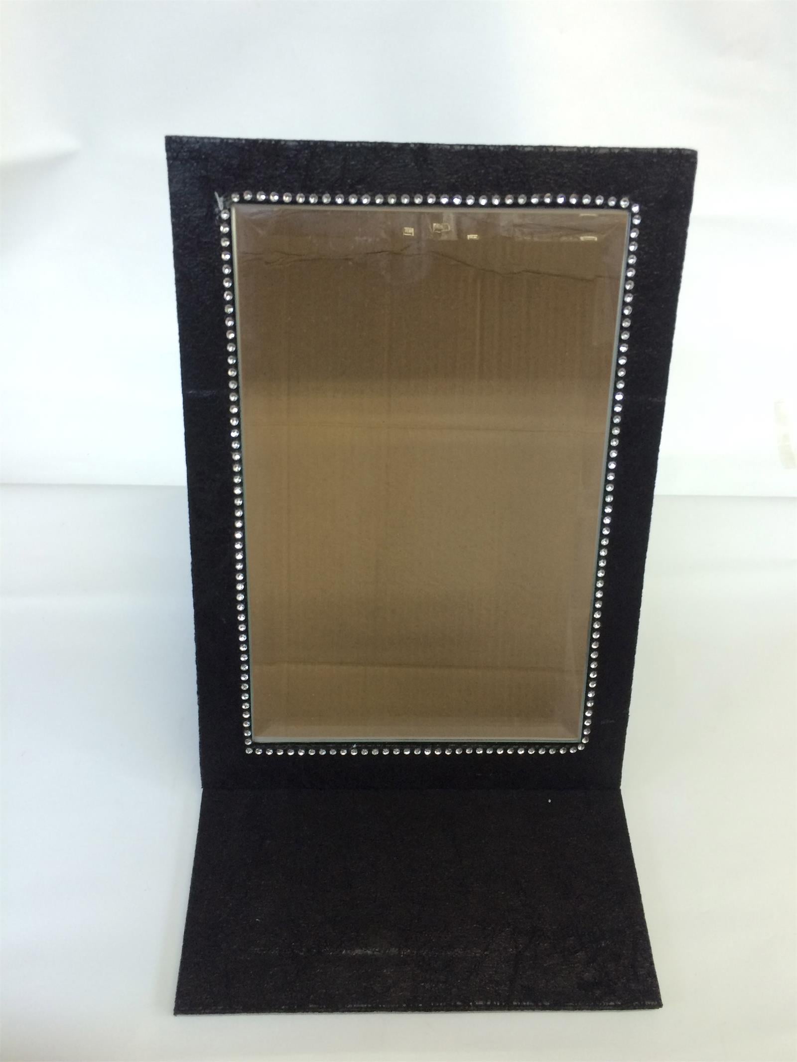 DERİ KAPLAMA MÜCEVHER MAĞAZALARI İÇİN MASAÜSTÜ AYNA, LEATHER COVERED FOLDABLE  DESKTOP MIRROR FOR JEWELRY SHOPS