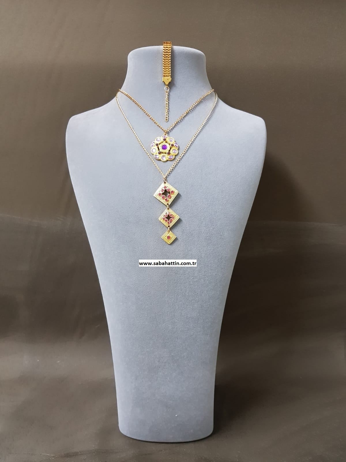 KADİFE & SÜET KOLYELİK - MANKEN - VELVET SUEDE NECKLACE DISPLAY 