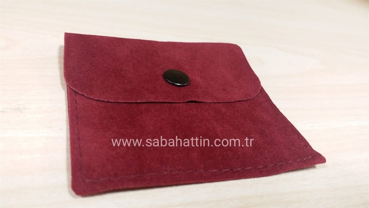 KADİFE ÇITÇITLI KUYUMCU KESESİ, VELVET JEWELRY POUCH , SUEDE JEWELRY POUCH