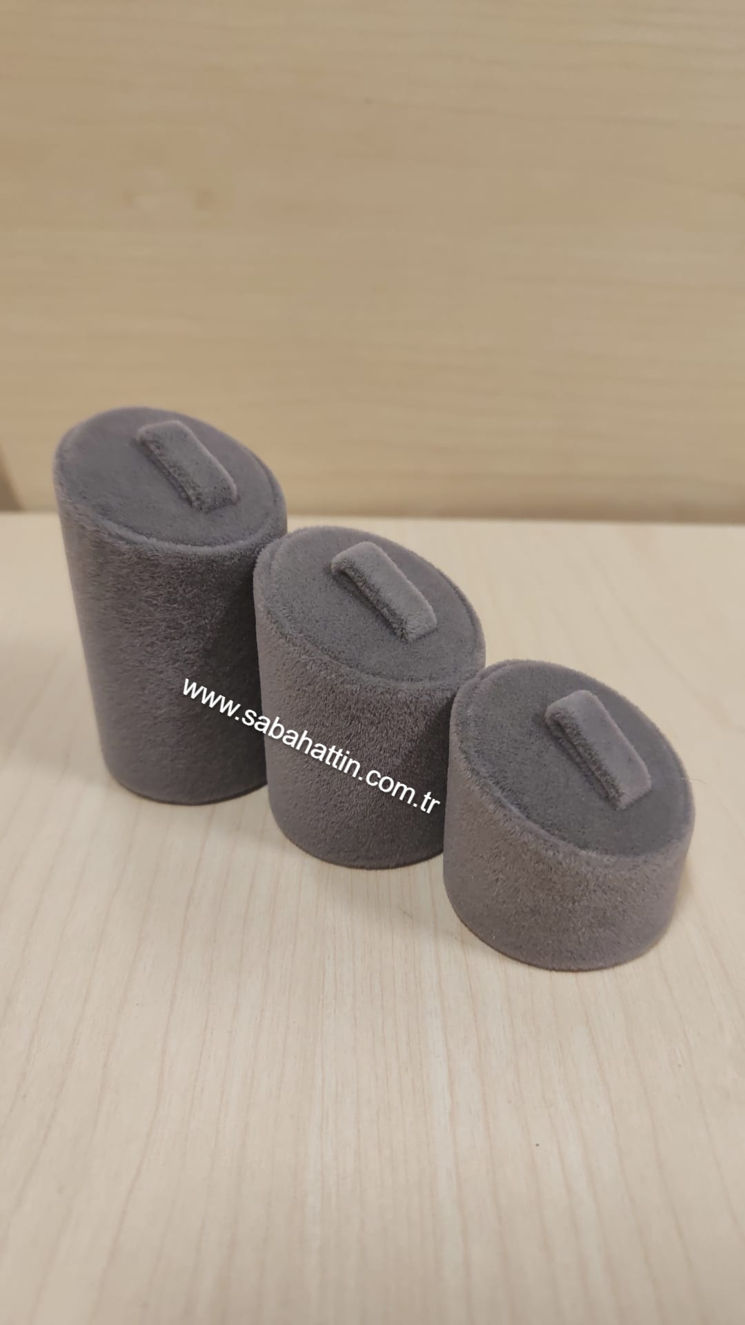 KADİFE & SÜET 3'LÜ SET YÜZÜKLÜK, VELVET & SUEDE RING JEWELRY DISPLAY 3 PIECE