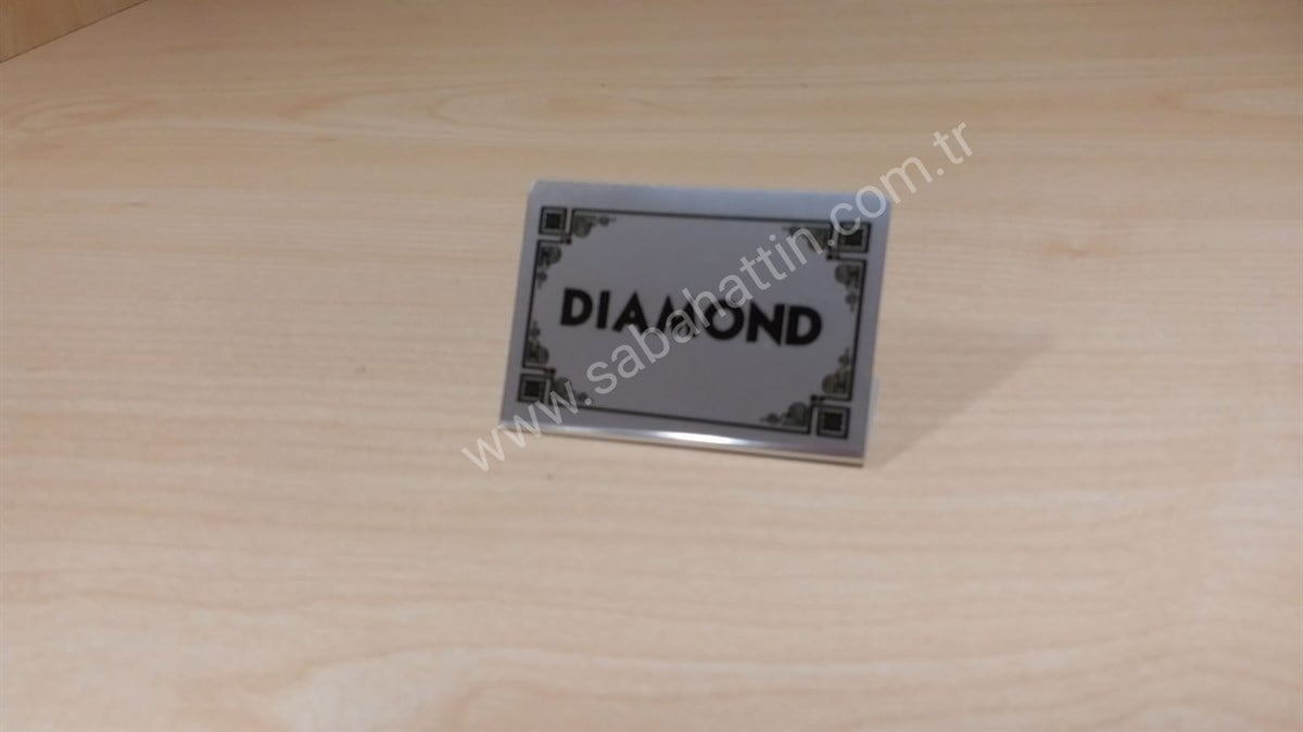 METAL VİTRİN LEVHASI DIAMOND , METAL WINDOW WRITING DIAMOND 