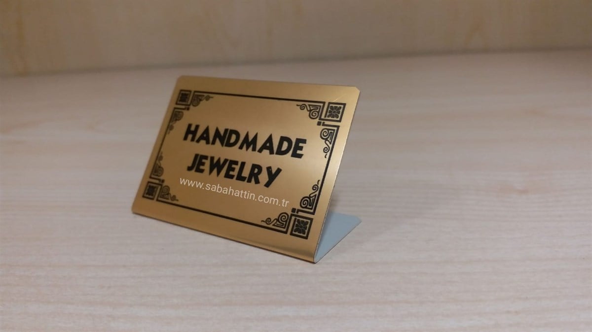 METAL VİTRİN LEVHASI HANDMADE , METAL WINDOW WRITING HANDMADE
