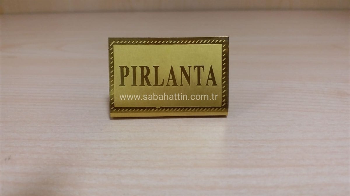 METAL VİTRİN LEVHASI PIRLANTA , METAL WINDOW WRITING DIAMOND 