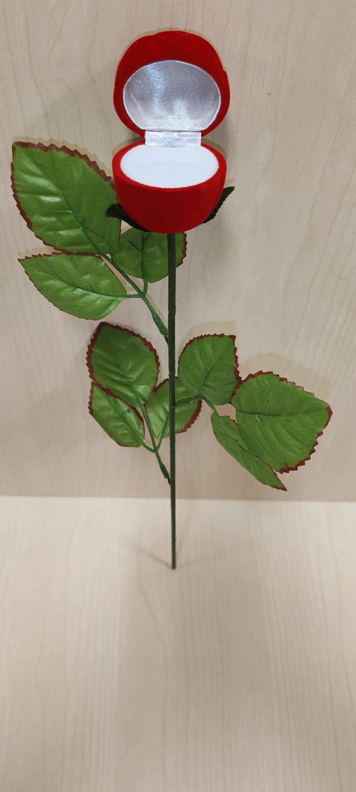 SAPLI GÜL YÜZÜK KUTUSU, ROSE RING BOX WITH HANDLE 