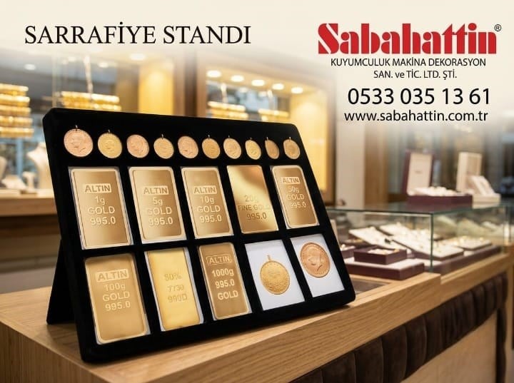 SARRAFİYE STANDI, ÇEYREK STANDI, ALTIN STANDI, SARRAF TABLASI, , KÜLÇE TABLASI, GRAMLIK STAND,  GRAM ALTIN STANDI, ZİYNET STANDI