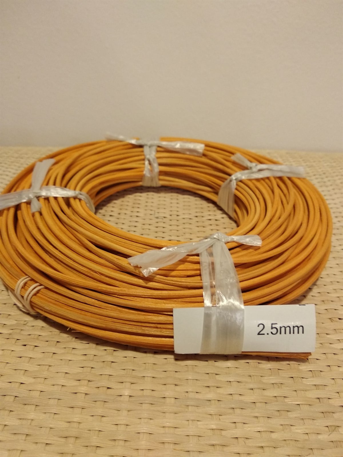 RENKLİ RATTAN ÖRGÜ KOR - SARI - 2,50 MM