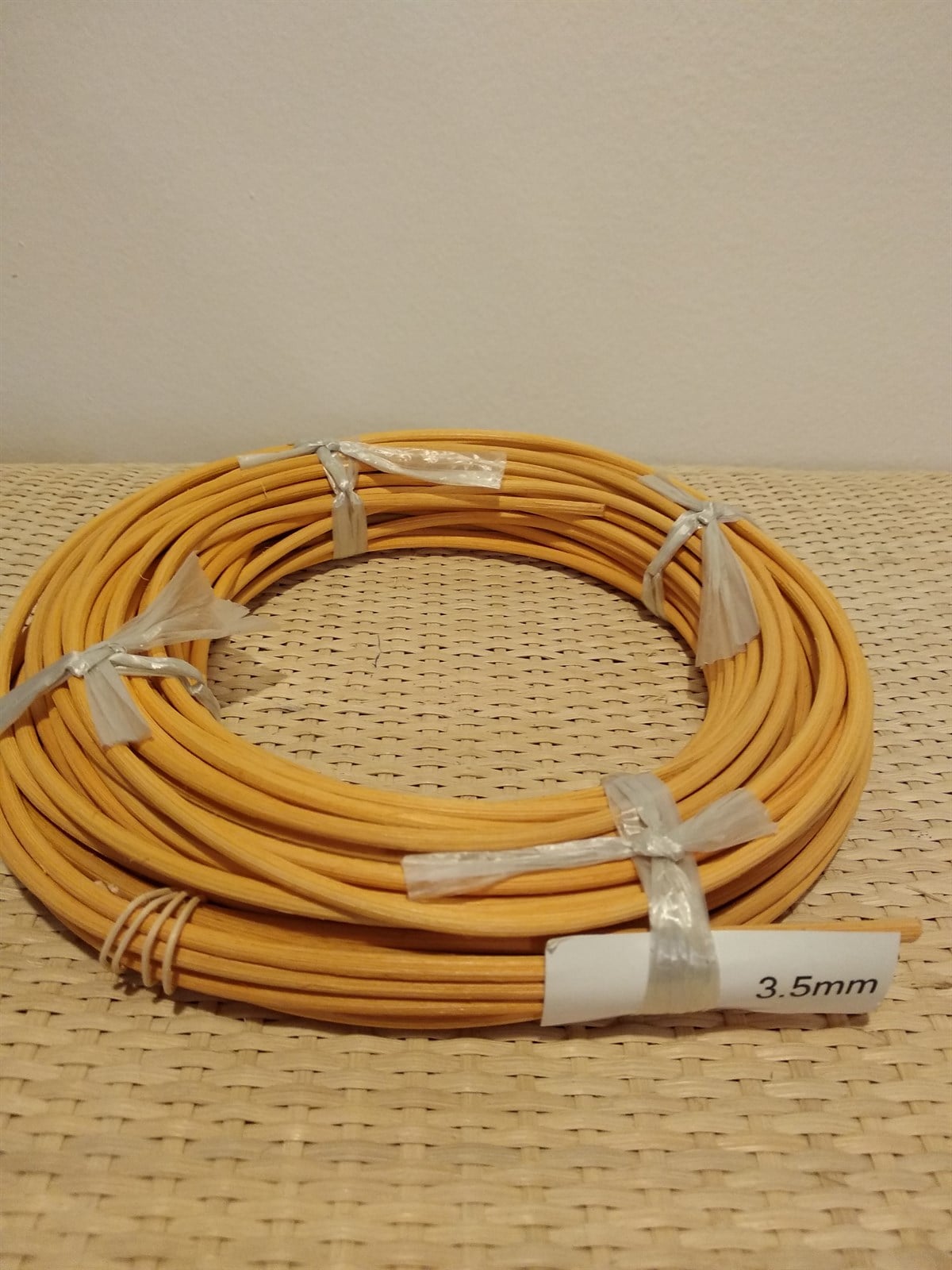 RENKLİ RATTAN ÖRGÜ KOR - SARI - 3,50 MM
