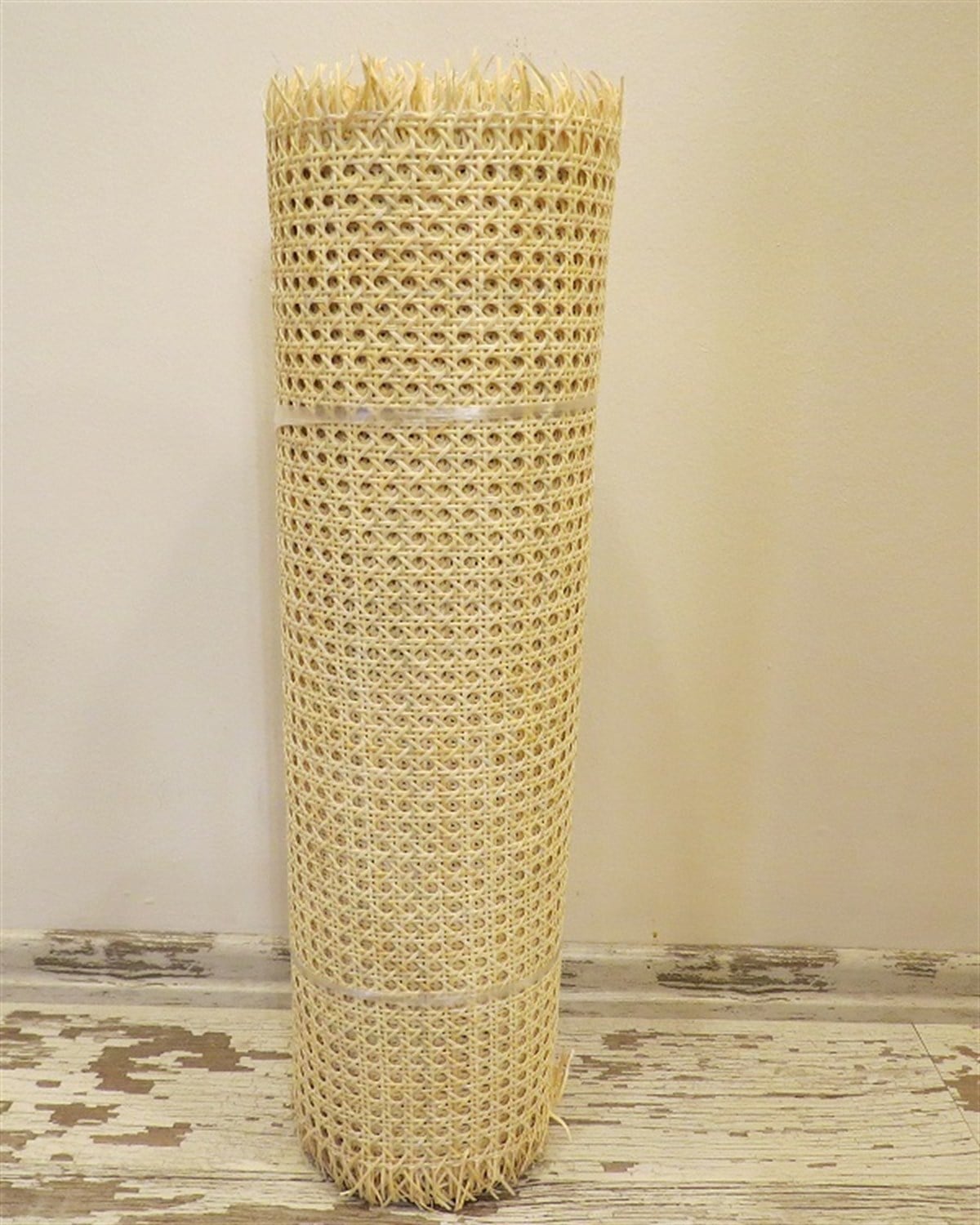STANDART KLASİK DELİKLİ DOĞAL ÖRGÜ BAMBU HAZERAN HASIR 45 CM
