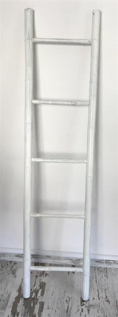 BAMBU MERDİVEN 37*150 CM BEYAZ KÜÇÜK BOY