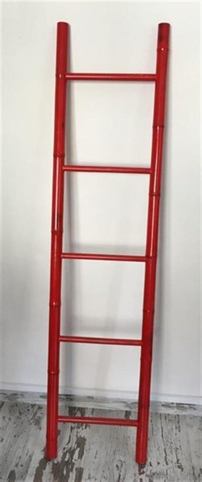 BAMBU MERDİVEN 37*150 CM KIRMIZI KÜÇÜK BOY