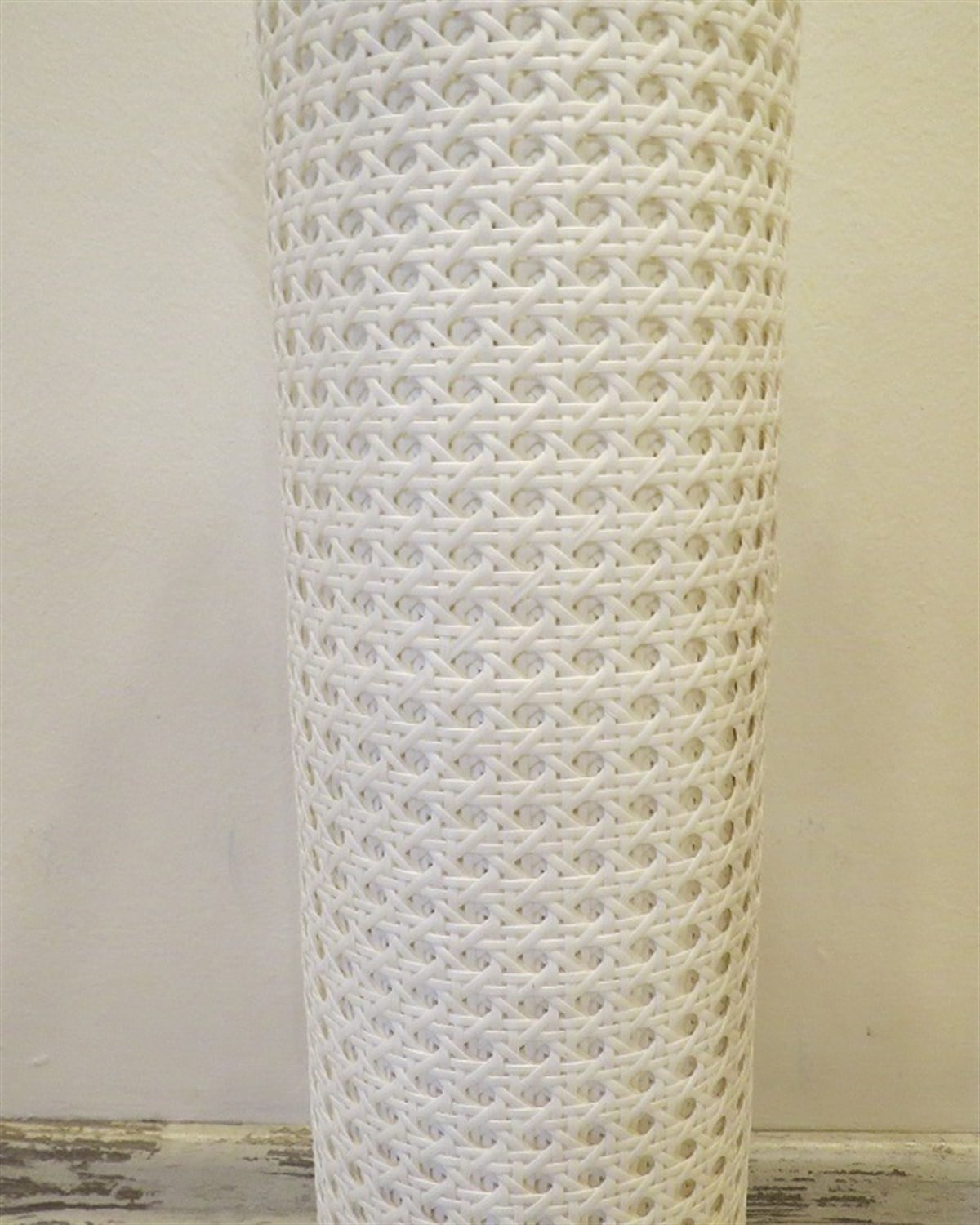 KLASİK DELİKLİ PVC ÖRGÜ HAZERAN HASIR 45 CM BEYAZ