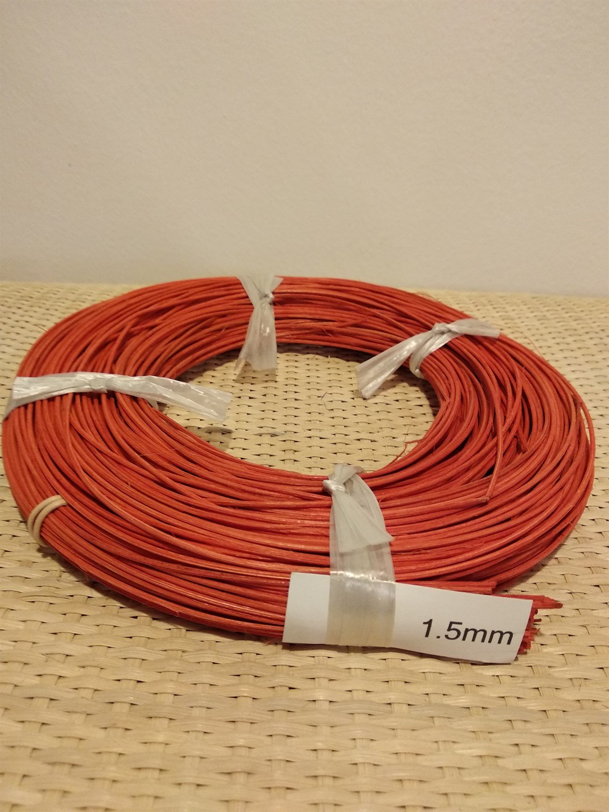 RENKLİ RATTAN ÖRGÜ KOR - KIRMIZI - 1,50 MM