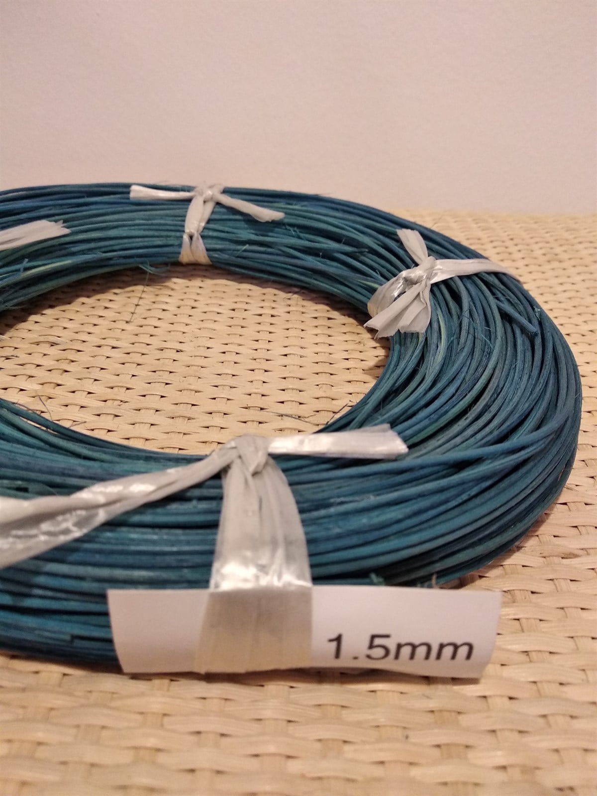 RENKLİ RATTAN ÖRGÜ KOR - MAVİ - 1,50 MM