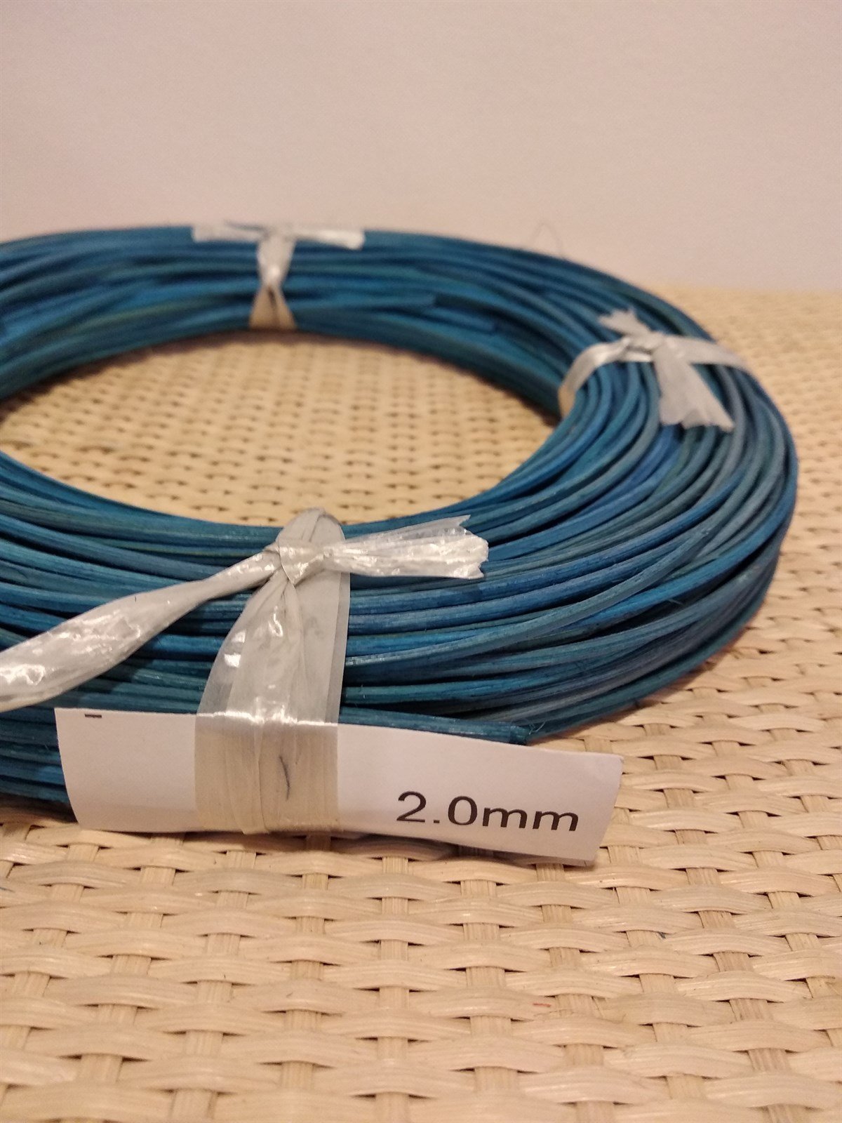 RENKLİ RATTAN ÖRGÜ KOR - MAVİ - 2,00 MM