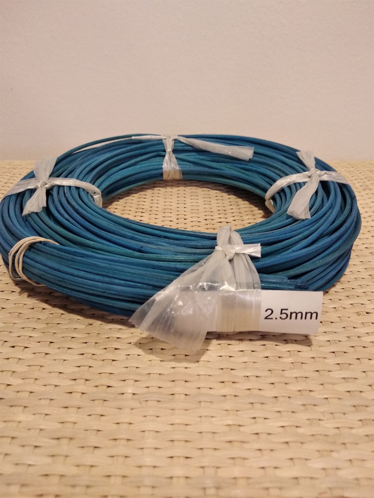 RENKLİ RATTAN ÖRGÜ KOR - MAVİ - 2,50 MM