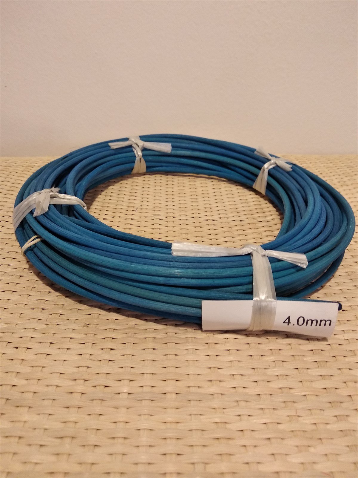 RENKLİ RATTAN ÖRGÜ KOR - MAVİ - 4,00 MM