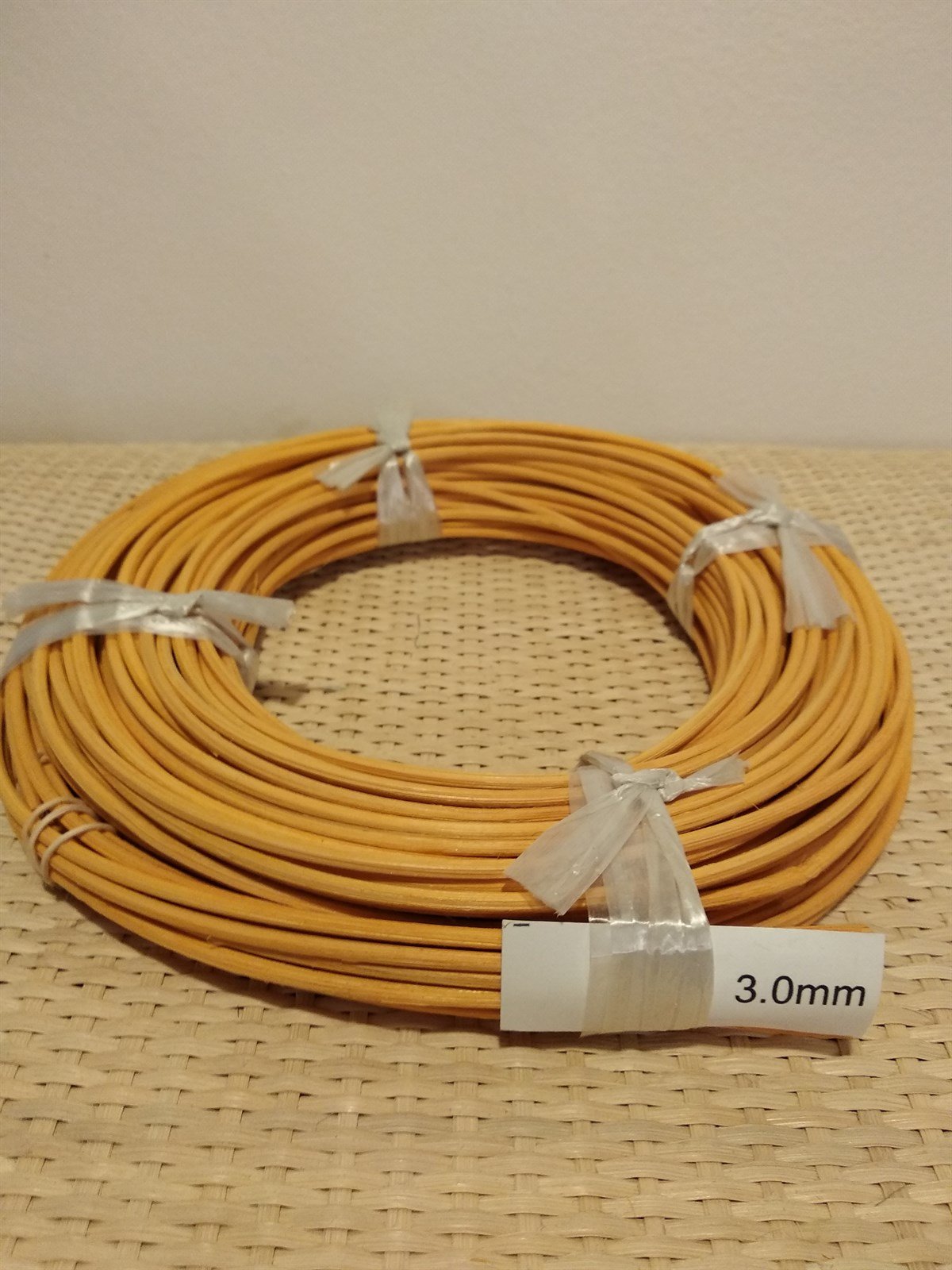 RENKLİ RATTAN ÖRGÜ KOR - SARI - 3,00 MM
