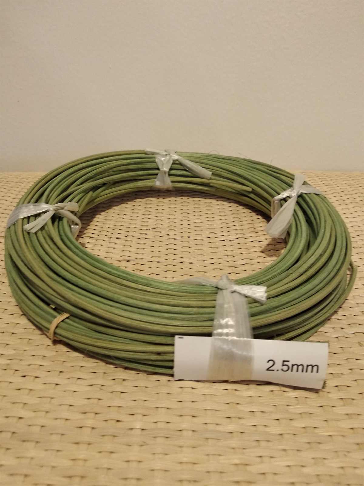 RENKLİ RATTAN ÖRGÜ KOR - YEŞİL - 2,50 MM