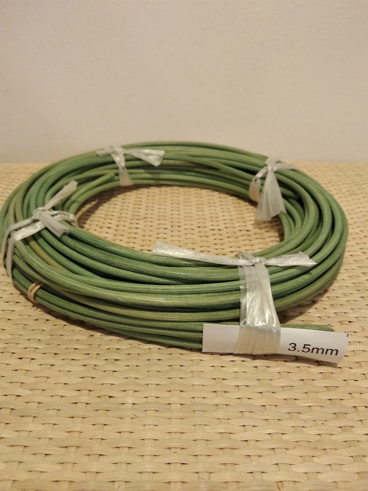RENKLİ RATTAN ÖRGÜ KOR - YEŞİL - 3,50 MM