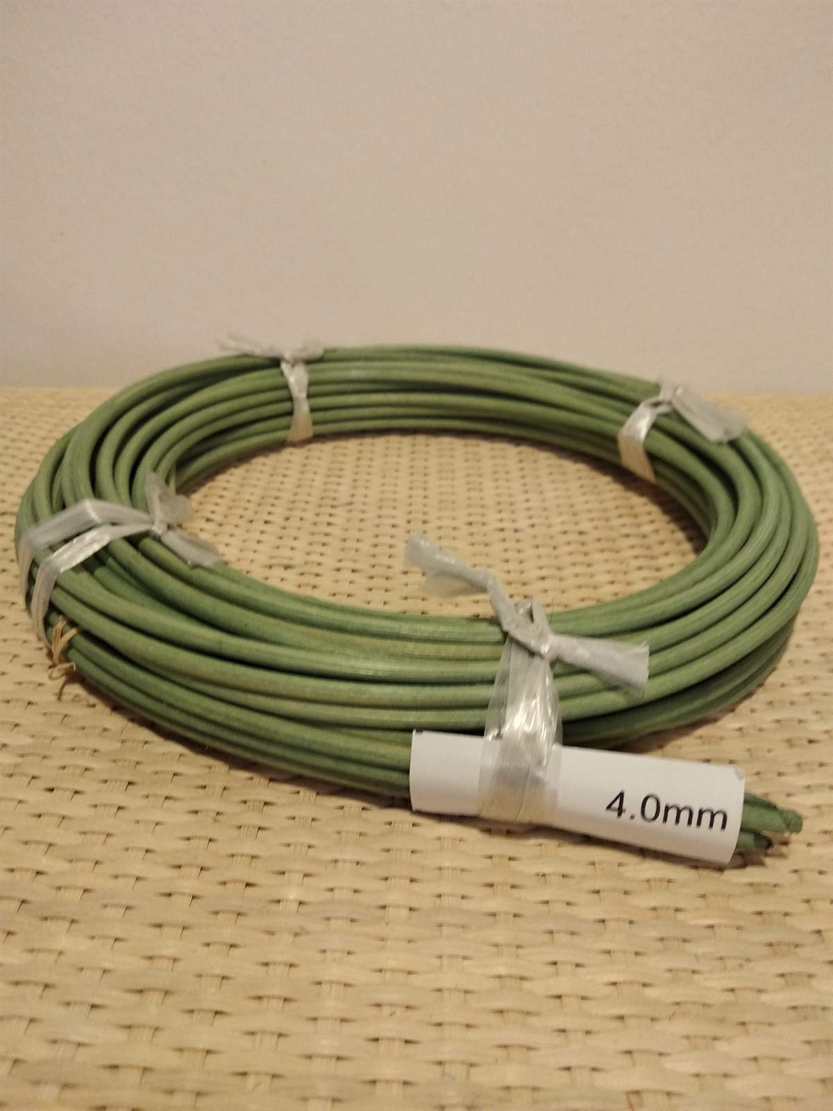 RENKLİ RATTAN ÖRGÜ KOR - YEŞİL - 4,00 MM