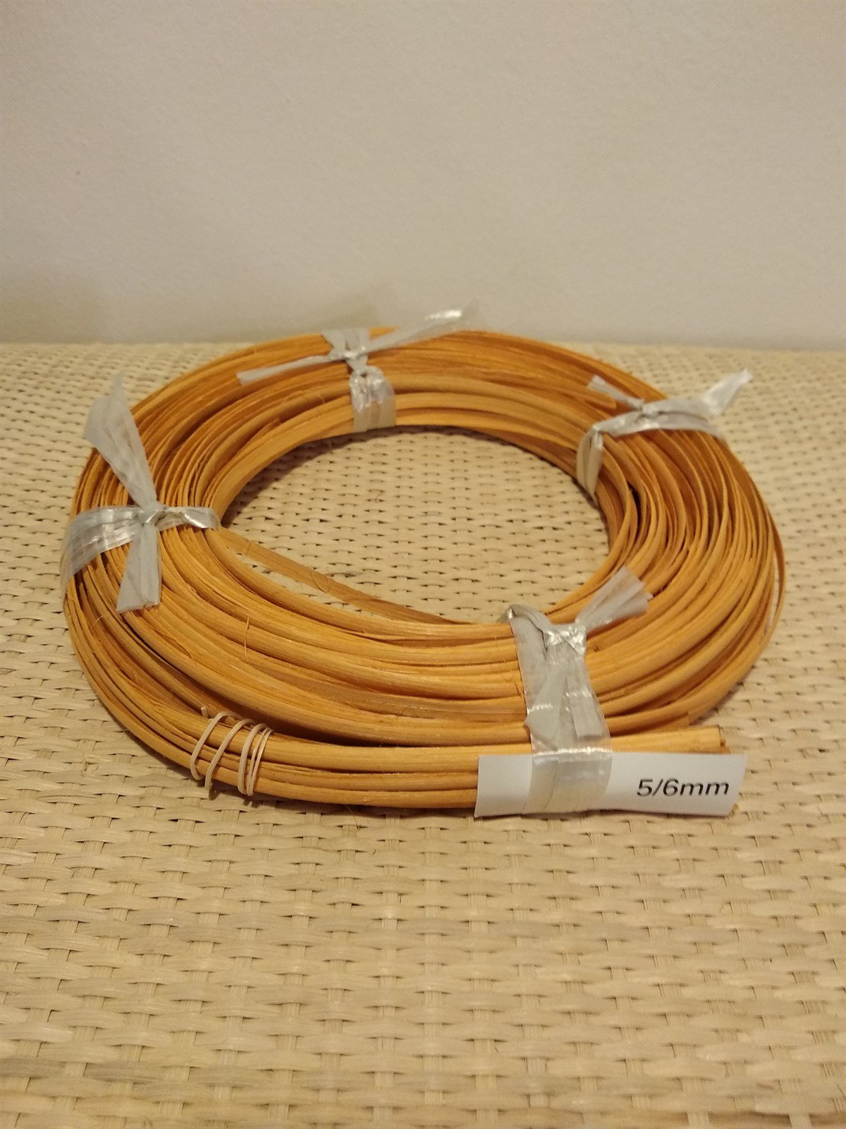 RENKLİ RATTAN OVAL/OVAL ÖRGÜ KOR - SARI - 5-6 MM