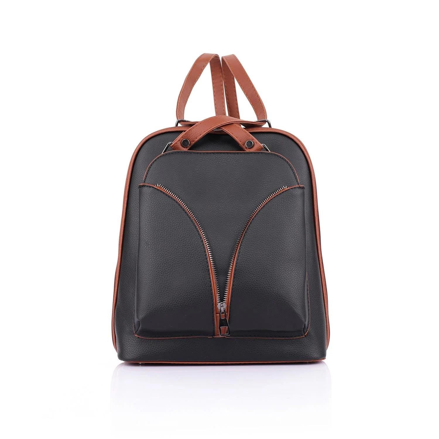 Ayarlanabilir Askılı Siyah Kadın Omuz ve Sırt Çantası