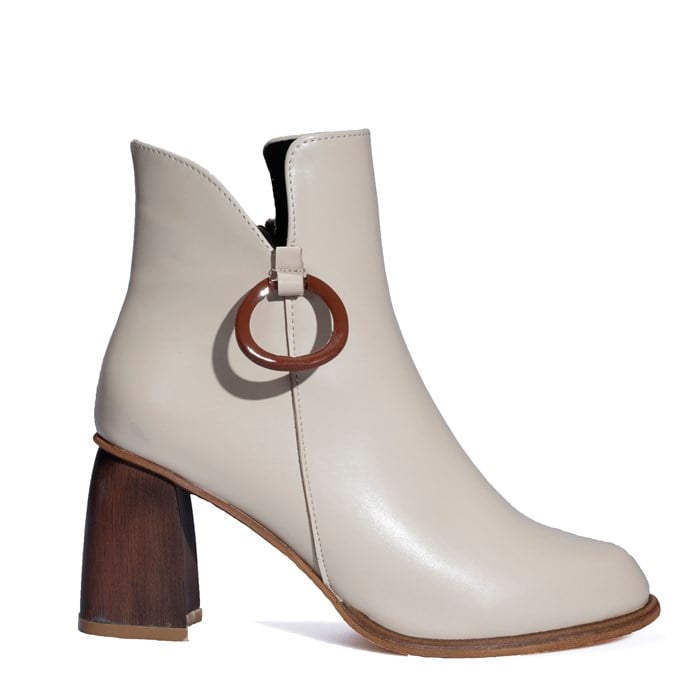 Vizon Kalın Topuklu Kadın Bot