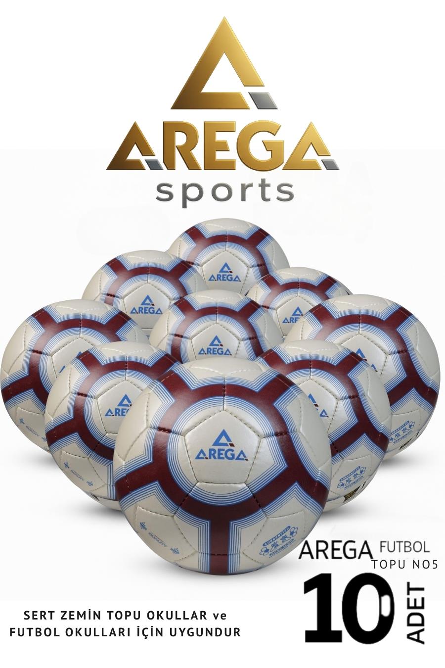 Arega TSB-40852 02 Bordo-Mavi Futbol Antrenman Topu | Sert Zemin Dayanıklı